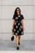 Midnight Bloom Floral Midi Dress