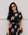 Midnight Bloom Floral Midi Dress