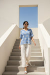 Blue floral Grace Top