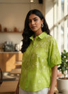 Lime floral Charm Shirt