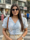 Ocean Breeze Lace-Up Top